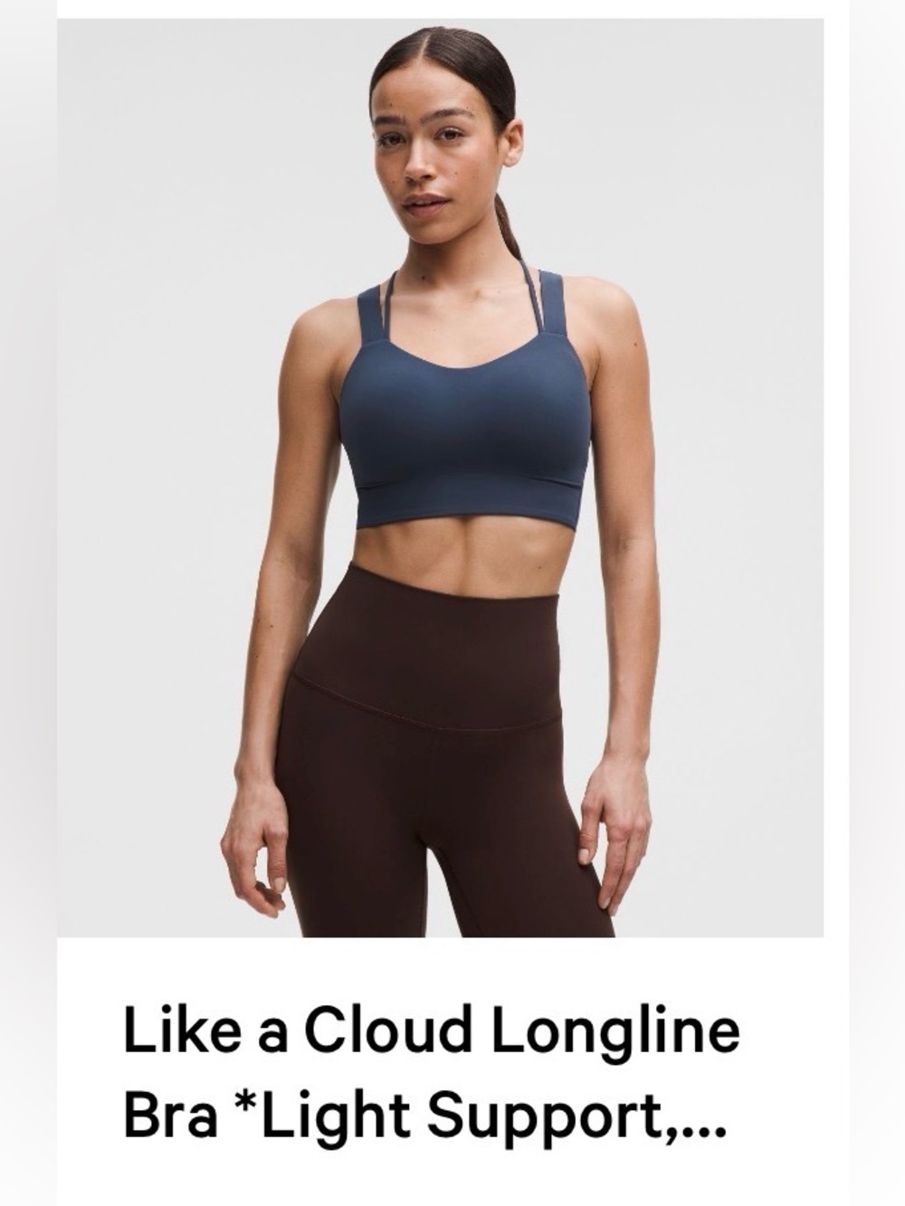 Lululemon Like a Cloud Longline Bra - Club Blue